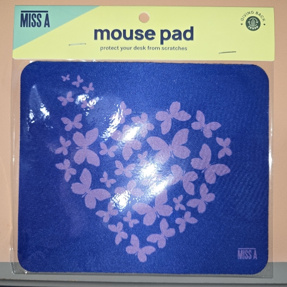 Miss A Butterfly Heart Mouse Pad, New in Package! - Picture 1 of 2